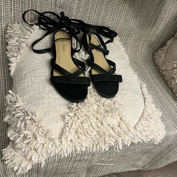 Leather Lace-up Gladiator Sandals - Picture 4 of 7